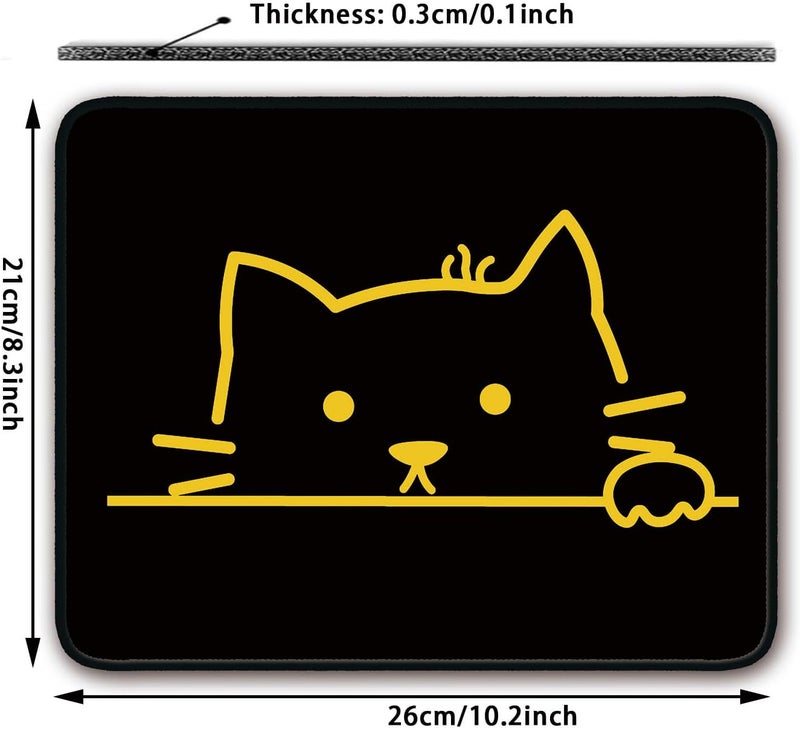 Flodirise Non-Slip Mouse Pad Small Mousepad for Computer, Laptop, Gamer, Cat Pattern, 8x10 inch - Image 2